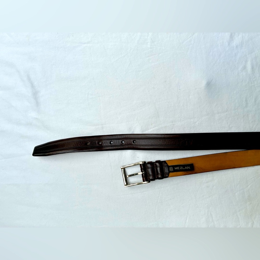 Mezlan Brown Leather Belt